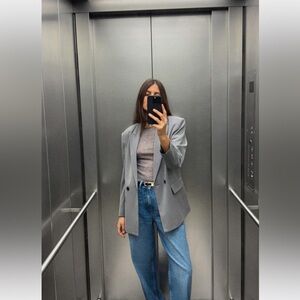 NEW ZARA OVERSIZED DOUBLE BREASTED BLAZER